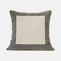 ESSENCE Frame pillow, 20 inch square, ivory center with black striped border