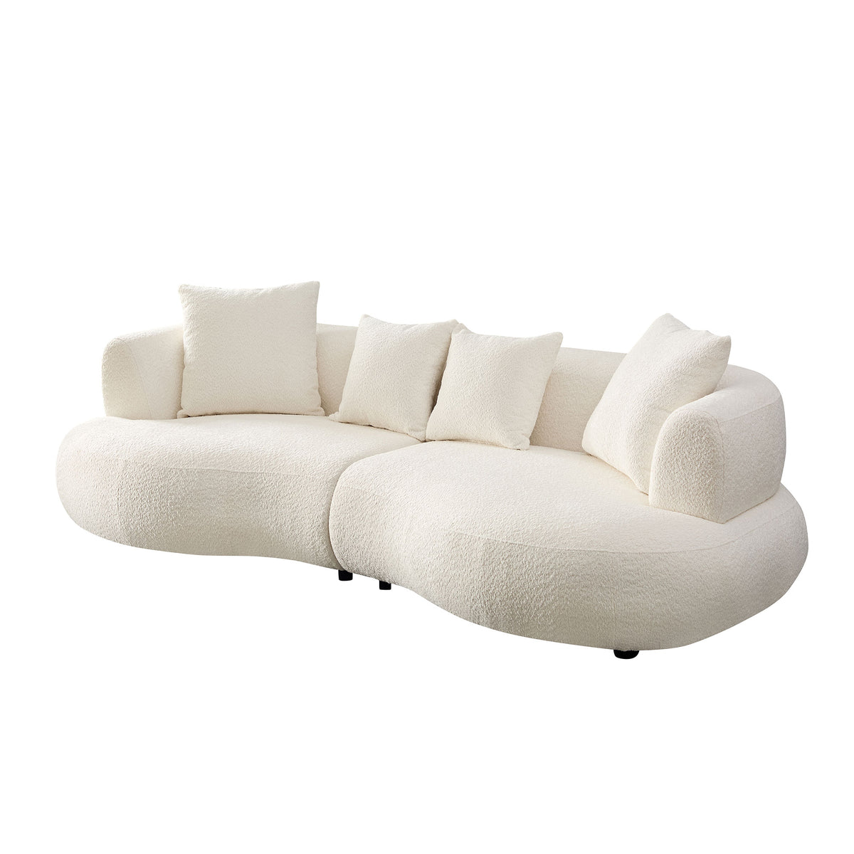MOON Curved Bouclé Sofa – view 4