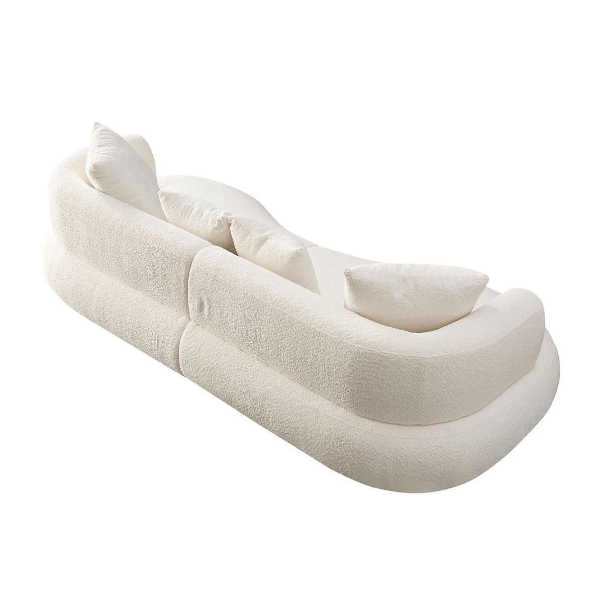 MOON Curved Bouclé Sofa – view 5