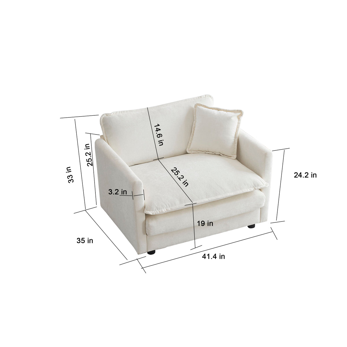 SIGNATURE 3-Piece Living Set – dimensions