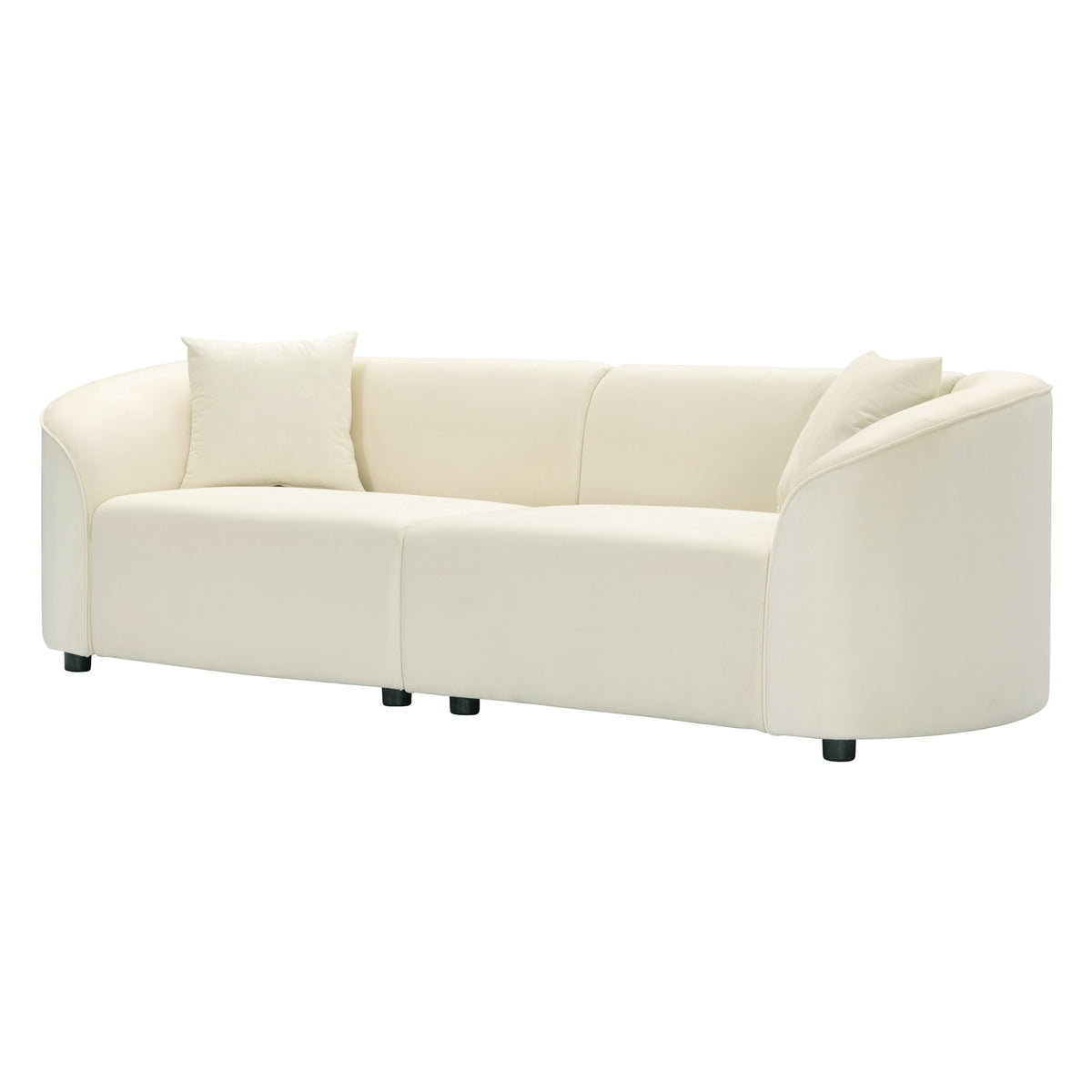 NOVA Curved Velvet Sofa – view 4