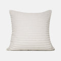 ESSENCE Ivory Rib pillow, 20 inch square, ribbed ivory weave