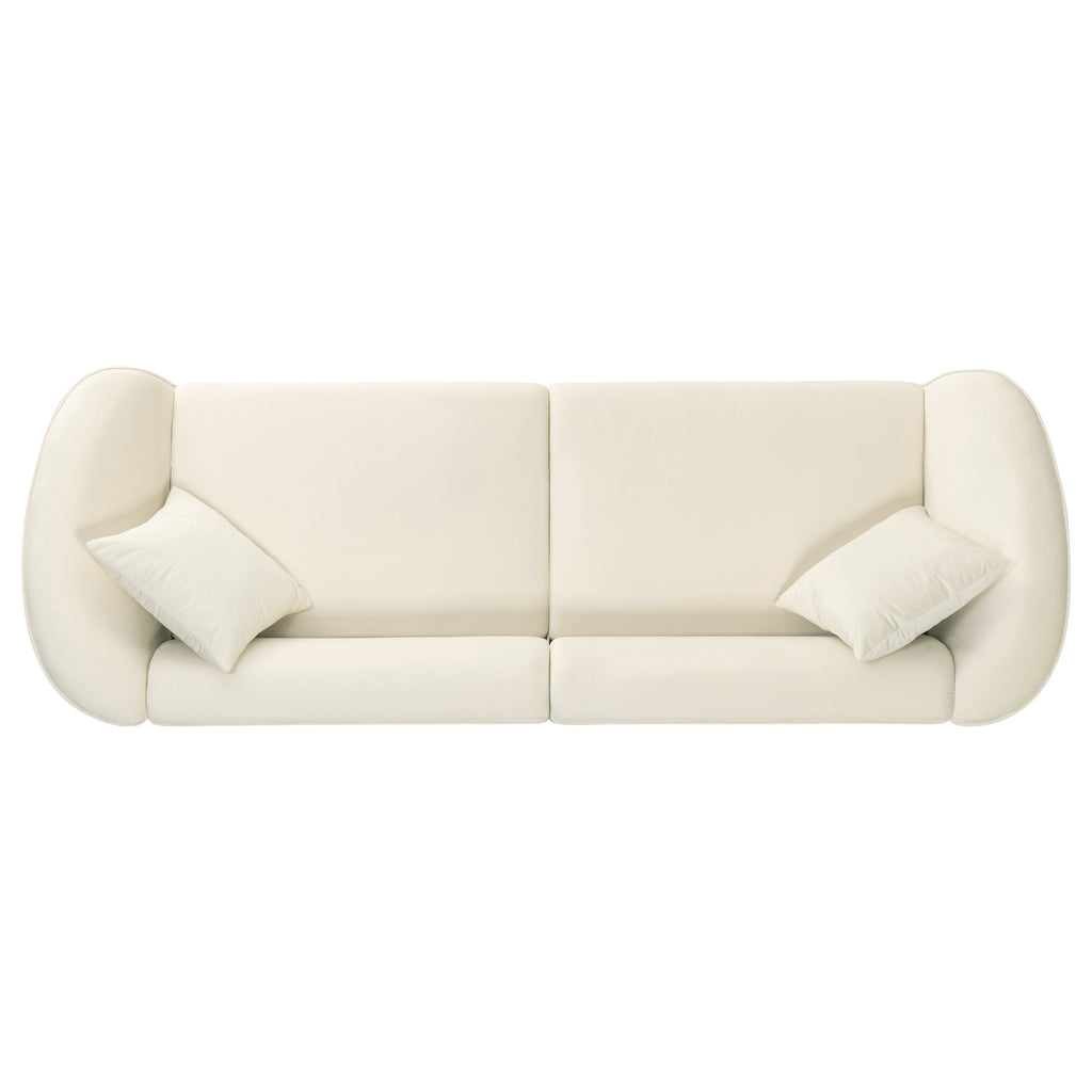 NOVA Curved Velvet Sofa – view 6