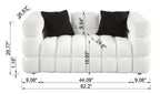 LUNA Bubble Bouclé Loveseat – dimensions