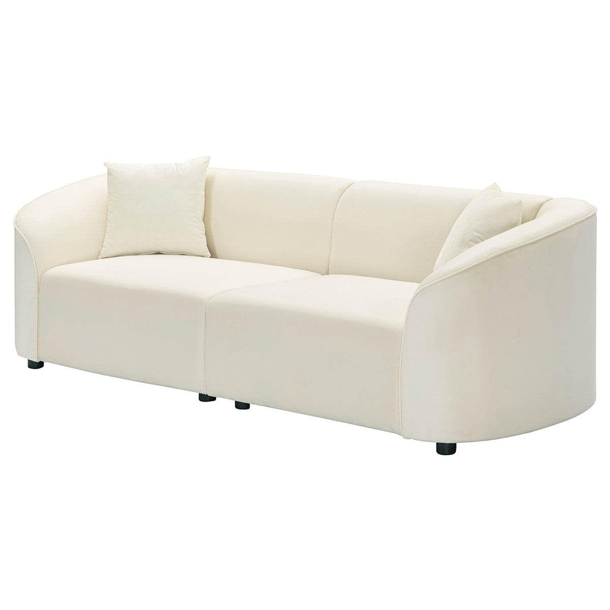 NOVA Curved Velvet Sofa – view 3