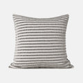 ESSENCE Pinstripe pillow, 20 inch square, black and ivory stripes