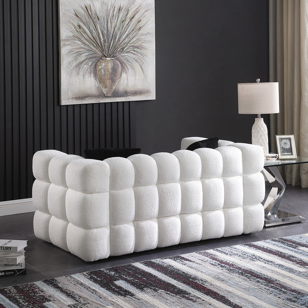 LUNA Bubble Bouclé Loveseat – view 4