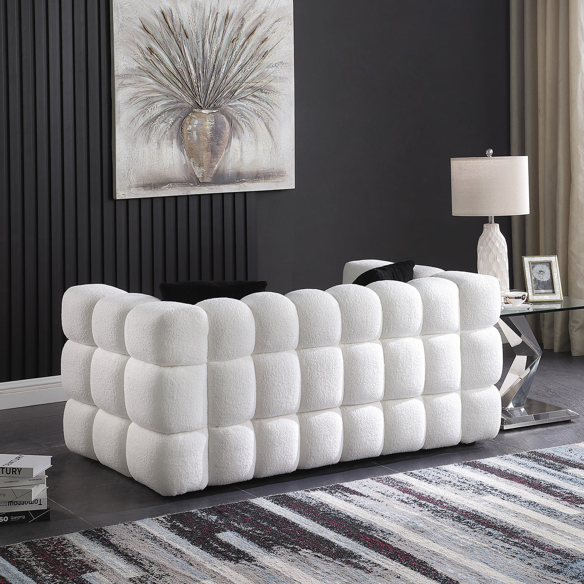 LUNA Bubble Bouclé Loveseat – view 4