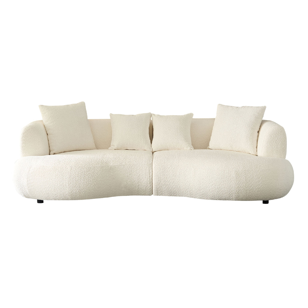 MOON Curved Bouclé Sofa – view 2