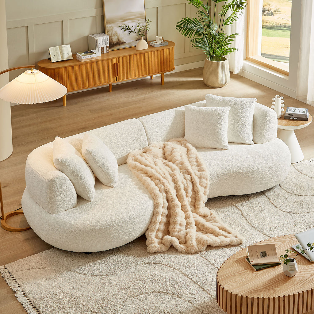 MOON Curved Bouclé Sofa