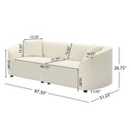 NOVA Curved Velvet Sofa – dimensions