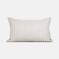 ESSENCE Ivory Rib Lumbar pillow, 12 by 20 inch, ribbed ivory weave