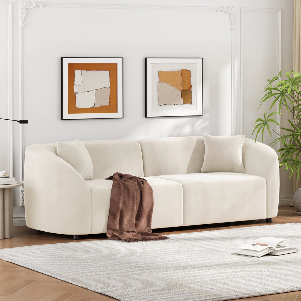 NOVA Curved Velvet Sofa